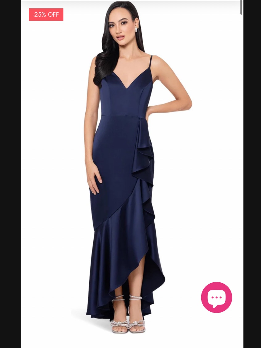 Xscape - Satin Ruffle Dress 6251x